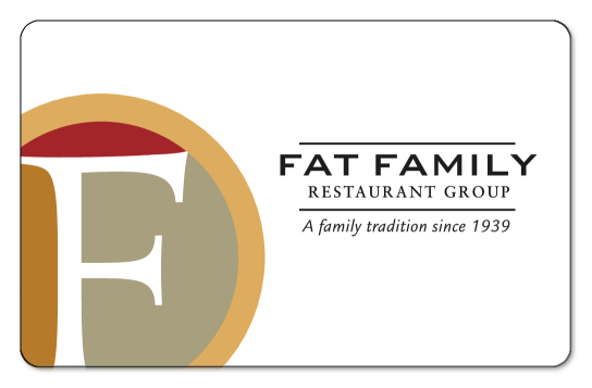 fat family restaurant logo on a white background